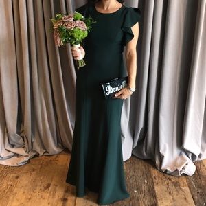 Theia hunter green dress #203